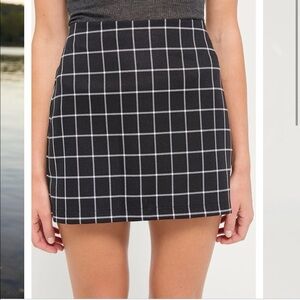 Black and white mini skirt